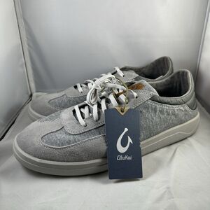 NEW Olukai Puliki Mens Size 13 Charcoal Gray Sweatshirt Casual Shoes Sneakers